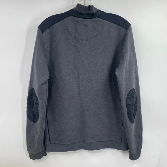 Hugo Boss Full Zip Mock Neck Sweater Grey Sz M Mens Fashion - Picture 3 of 6